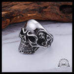 Bague Tête de Mort Motard (Acier)