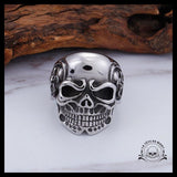 Bague Tête de Mort Motard (Acier)