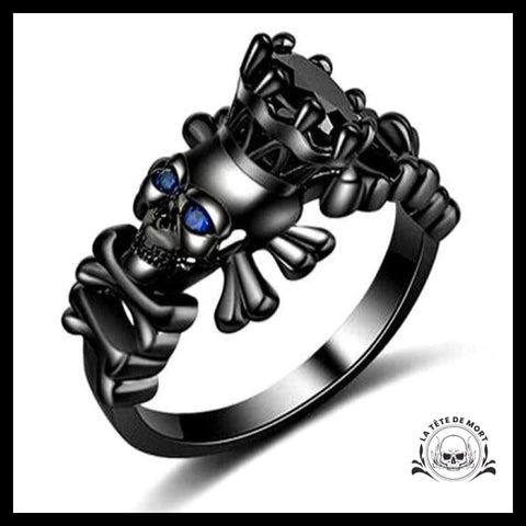 Bague Crâne Noir (Acier)