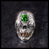 Bague Tête de Mort Diamant (Acier)