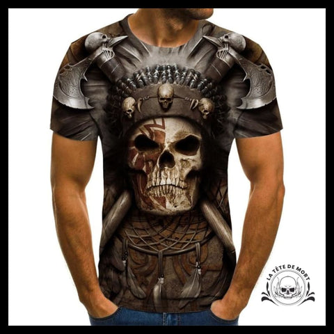 T-shirt Tête de Mort Amérindien