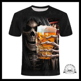 T-shirt Tête de Mort Bière
