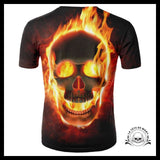 T-shirt Crâne en feu