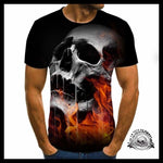T-shirt Crâne Flammes