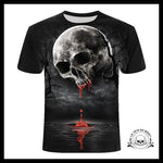 T-shirt Tête de Mort Crâne Sanglant