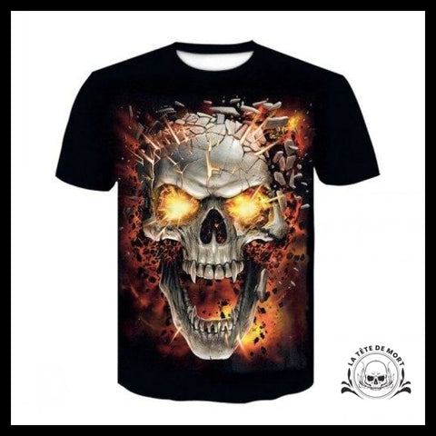 T-shirt Tête de Mort Explosion