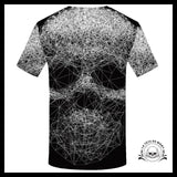 T-shirt Tête de Mort Géométrique