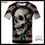 T-shirt Tête de Mort Rock N Roll