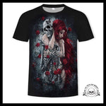 T-shirt Tête de Mort Squelette Love