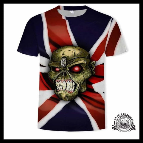 T-shirt Tête de Mort Zombie Anglais