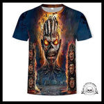 T-shirt Tête de Mort Zombie Temple
