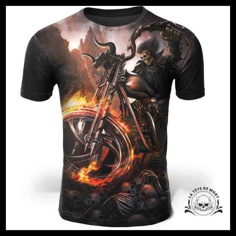 T-Shirt Moto Démoniaque