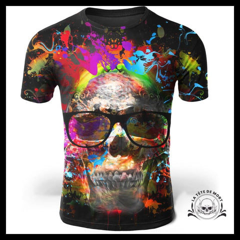 T-Shirt Tête de Mort Hipster