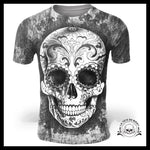 T-Shirt Homme Tête de Mort Mexicaine